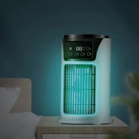 Mini Ar Condicionado Portátil com Umidificador e Luz LED - Oferta Única