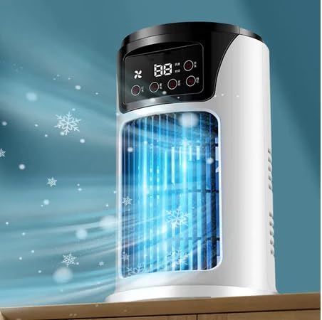 Mini Ar Condicionado Portátil com Umidificador e Luz LED - Oferta Exclusiva