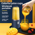 1 Copo Extrator de Suco — Copo de Suco Portátil Recarregável, Mini Juicer para Casa ou Uso Externo, Misturador Multifuncional com 2 Copos