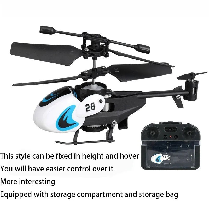 Mini Helicóptero RC — Aeronave com Controle Remoto, Aviões Rádio-Controlados, Brinquedo Profissional para Meninos / Crianças, Drone Planador Quadricóptero