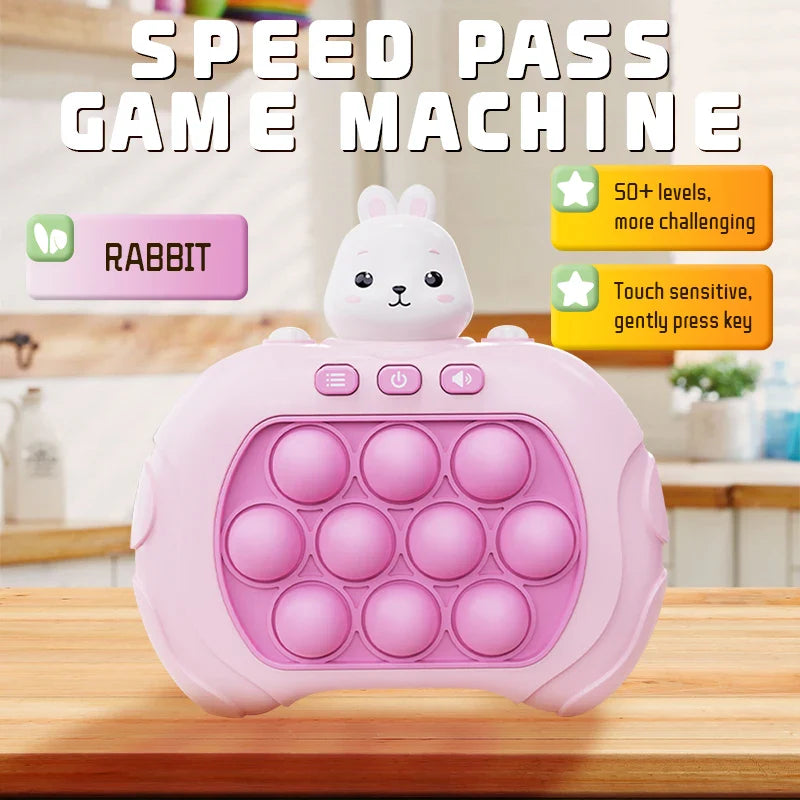 Jogo Eletrônico de Bolhas Rápidas — Controle de Mão, Luzes, Brinquedo Pop-Up Anti-Estresse, Quebra-Cabeça Divertido, Máquina Interativa para Crianças e Adultos