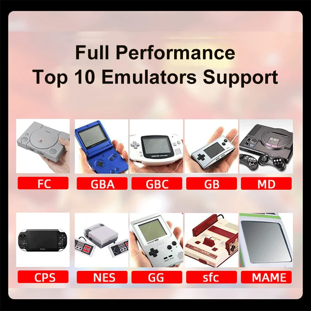 GAMINJA X7 — Console Portátil de 4.3" com Tela IPS, Videogame HD com 10.000 Jogos Embutidos — Compatível com GBA, GBC, NES e mais